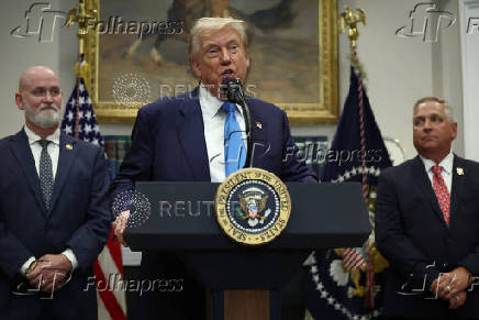 U.S. President Trump signs the VA Home Loan Program Reform Act at the White House in Washington, D.C.