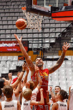Entrenamiento de la selección española de baloncesto