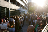 Público na fila no Allianz Parque para sshow de Gilberto Gil