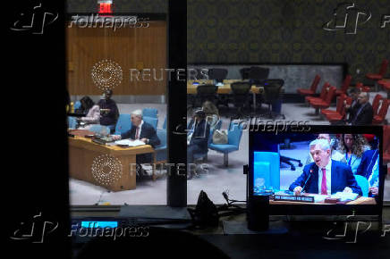 Filippo Grandi, United Nations High Commissioner for Refugees addresses members of the Security Council at U.N. Headquarters in New York