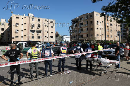 Aftermath of a missile strike from Iran on Israel, in Holon