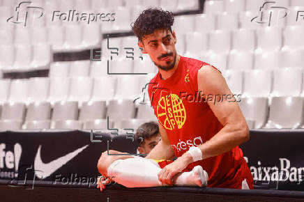 Entrenamiento de la selección española de baloncesto