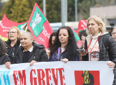 Manifestaçao de vários sindicatos dos trabalhadores dos distritos do Porto