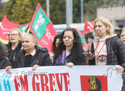Manifestaçao de vários sindicatos dos trabalhadores dos distritos do Porto