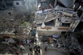 Aftermath of an Israeli strike in Jabalia