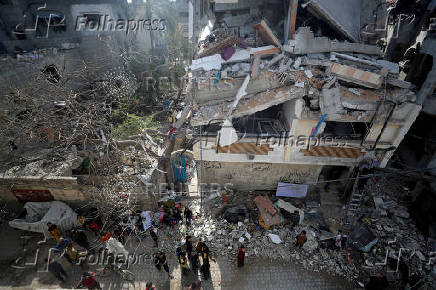 Aftermath of an Israeli strike in Jabalia