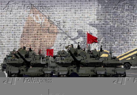 Rehearsals in St. Petersburg ahead of Russia's Victory Day parade