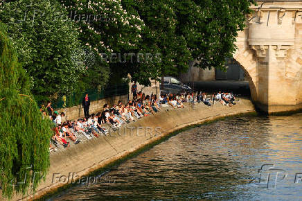 The banks of the River Seine in Paris