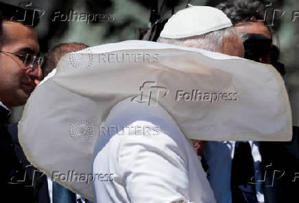 Pope Leo XIV holds the general audience in St. Peter's Square at the Vatican