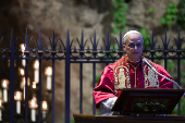 Pope Leo leads a Rosary prayer in the Vatican Gardens
