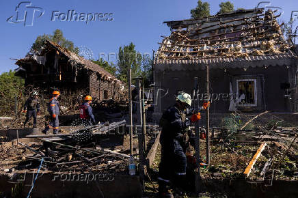 Aftermath of a Russian attack in Zaporizhzhia