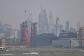 Vista da Ilha de Manhattan, na cidade de Nova York, Estados Unidos