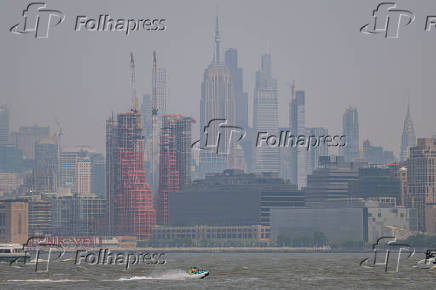 Vista da Ilha de Manhattan, na cidade de Nova York, Estados Unidos