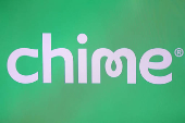 Financial technology company Chime's IPO at the Nasdaq MarketSite in New York City