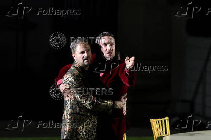 Dress rehearsal of Hugo von Hofmannsthal's drama Jedermann in Salzburg