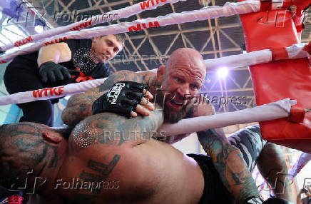 American-born mixed martial arts (MMA) fighter Jeff Monson fights against Maxim 