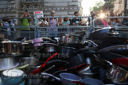 Pro-Palestinian protest outside Downing Street in London