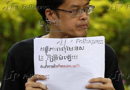 Protesters in Bangkok call for end of Thai-Cambodian border dispute