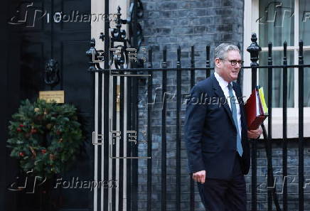 British Prime Minister Keir Starmer leaves for Prime Minister's Questions