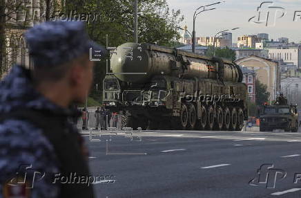 General rehearsal for Russia's annual Victory Day parade in Moscow