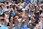 Democratic Party presidential candidate Lee Jae-myung campaigns in Daegu