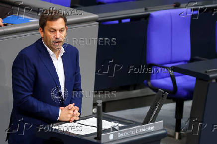 A session of the lower house of parliament Bundestag in Berlin
