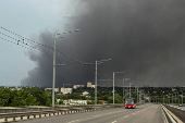 Aftermath of a Russian drone attack in Kharkiv