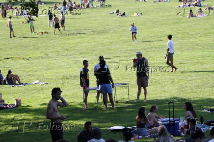 O dia da independência de 4 de julho é comemorado no Central Park Great Lawn.