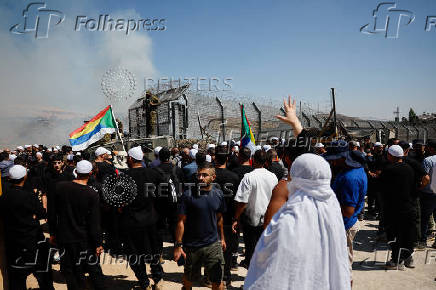 Ceasefire line between Israeli-occupied Golan Heights and Syria