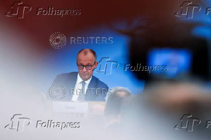 German Chancellor Merz holds press conference in Berlin