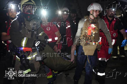 Aftermath of a Russian drone attack in Odesa