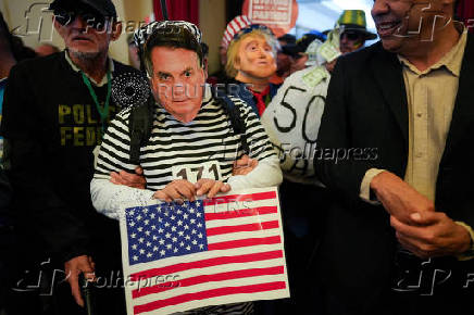 Protest in favor of Brazilian sovereignty, in Sao Paulo