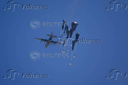 Humanitarian aid is airdropped over Gaza