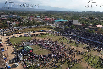 Former Bolivian President Morales holds a rally calling for ?null voting? in upcoming presidential election