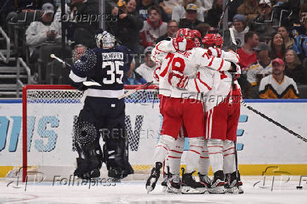 NCAA Hockey: Frozen Four-Semifinals-Game Two-Boston University vs Penn State