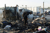 Aftermath of an Israeli strike on a tent camp sheltering displaced people, in Khan Younis