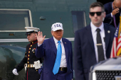 U.S. President Donald Trump departs for New Jersey