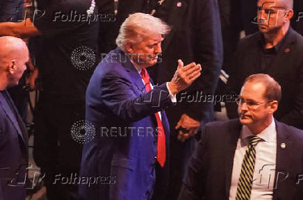 U.S. President Trump attends the UFC 316 event, in Newark
