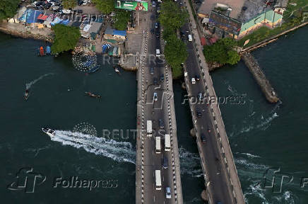 A drone view of Lagos Island