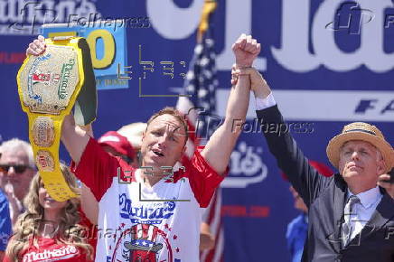 Nathan's Hot Dog eating contest in New York