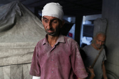 Aftermath of an overnight Israeli strike on a house, in Gaza City