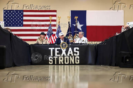 U.S. President Donald Trump visits flood affected areas of Texas