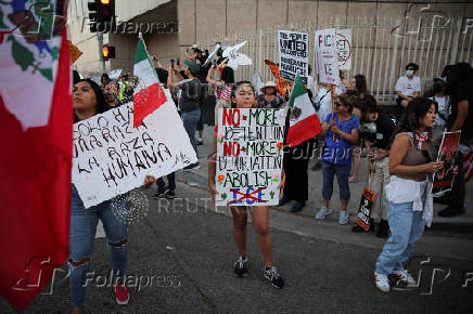 Demonstration against federal immigration enforcement actions in Los Angeles
