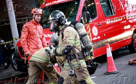 Incêndio na rua riachuelo centro do rio de janeiro.