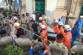 Desabamento de teto de igreja em Salvador