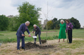 Britain's King Charles and Queen Camilla are joined by King Carl XVI Gustaf and Queen Silvia of Sweden, to plant a Swedish oak tree in the Home Park of Windsor Castle