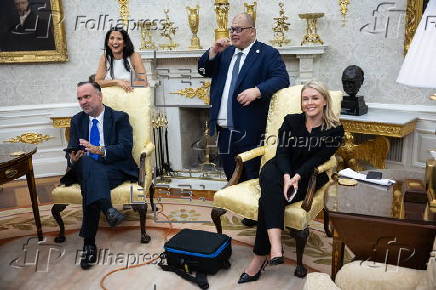 US President Trump, Elon Musk attend press conference in the White House's Oval Office