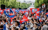 PSG victory parade on Champs Elysee