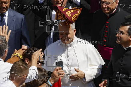 Pope Leo XIV attends audience in the Vatican