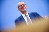 German Chancellor Merz holds press conference in Berlin